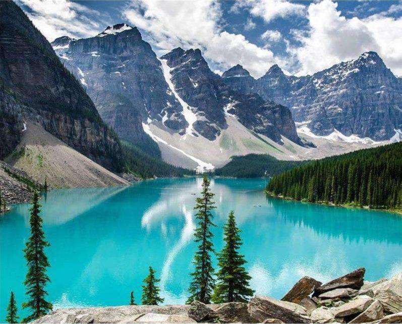 Blauer See Kanada Diamond Painting
