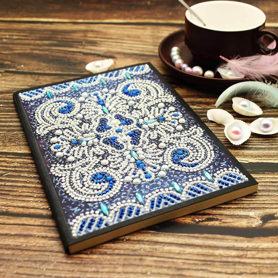 Blaues Ozean Diamond Painting Notizbuch Motiv