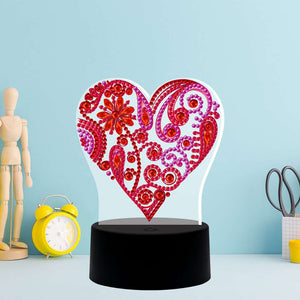 DP Lampe Blumenherz Diamond Painting Leuchte