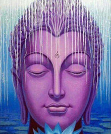 Buddha Gesicht Lila Diamond Painting