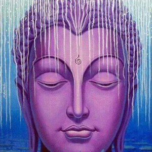 Buddha Gesicht Lila Diamond Painting