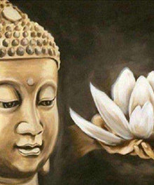 Goldener Buddha mit Lotus Diamond Painting