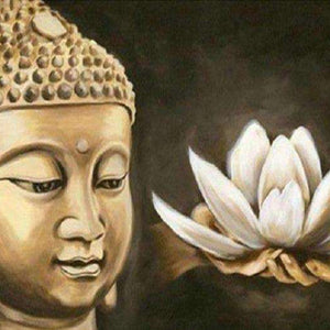 Goldener Buddha mit Lotus Diamond Painting