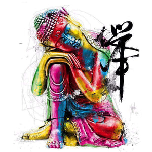 Buddha lehnend auf dem Knie Diamond Painting