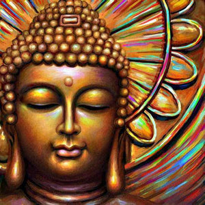 Buddha Porträt Braun Diamond Painting