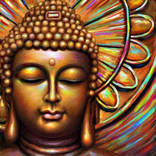 Buddha Porträt Braun Diamond Painting