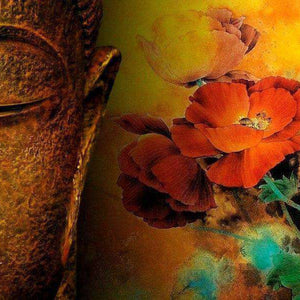 Buddha mit Blume Diamond Painting