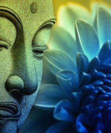 Buddha mit blauem Lotus Diamond Painting