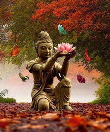 Buddha mit Lotusblume Diamond Painting