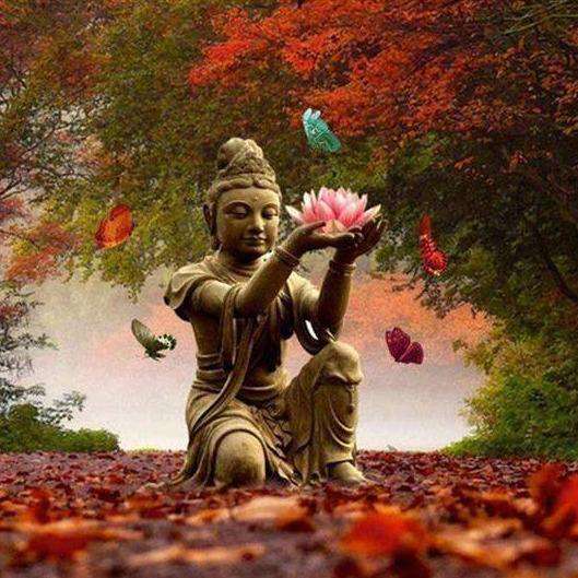 Buddha mit Lotusblume Diamond Painting