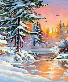 Wald im Winter Diamond Painting