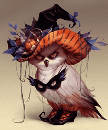 Wütende Eule Halloween Diamond Painting