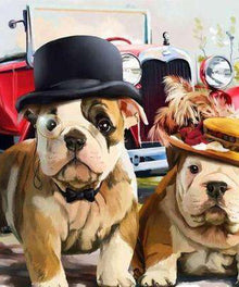 Britische Bulldoggen Diamond Painting