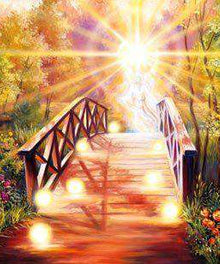 Brücke mit Engel Diamond Painting Motiv