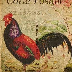 Postkarte mit Hahn Diamond Painting Motiv