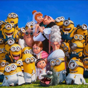 Cartoon Familie Minions Diamond Painting