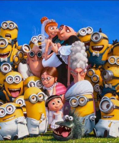 Cartoon Familie Minions Diamond Painting