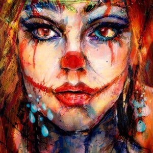 Clown Mädchen Diamond Painting Motiv