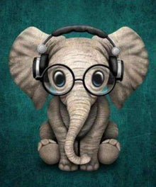 Cooler Elefant Diamond Painting Motiv