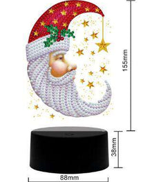 DP Lampe Weihnachtsmann Sterne Diamond Painting Leuchte