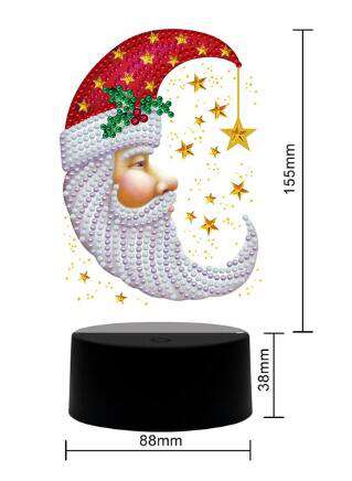 DP Lampe Weihnachtsmann Sterne Diamond Painting Leuchte