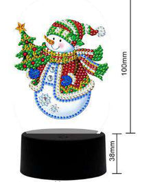 DP Lampe Schneemann Weihnachtsbaum Diamond Painting Leuchte