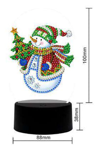 DP Lampe Schneemann Weihnachtsbaum Diamond Painting Leuchte