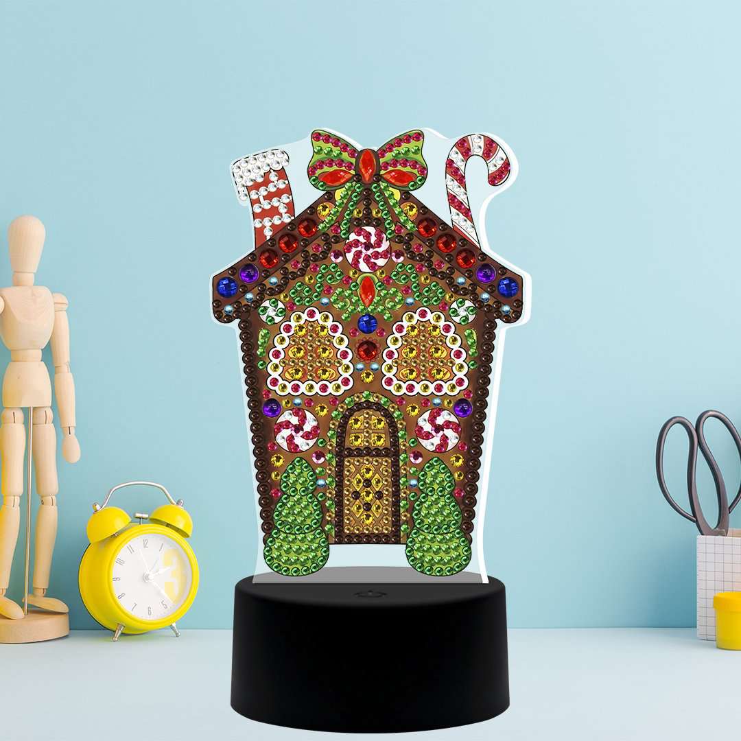 DP Lampe Lebkuchenhaus Diamond Painting Leuchte