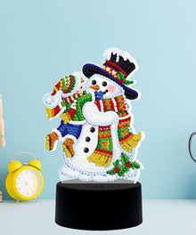 DP Lampe Schneemann Kind Diamond Painting Leuchte