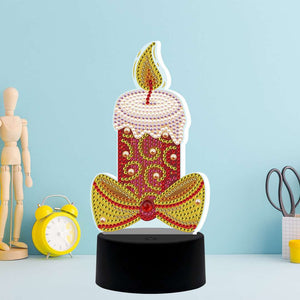 DP Lampe Weihnachtskerze Diamond Painting Leuchte