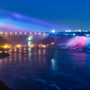 Wasserfall bei Nacht Diamond Painting Motiv