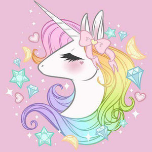 Schönes Einhorn Diamond Painting Motiv