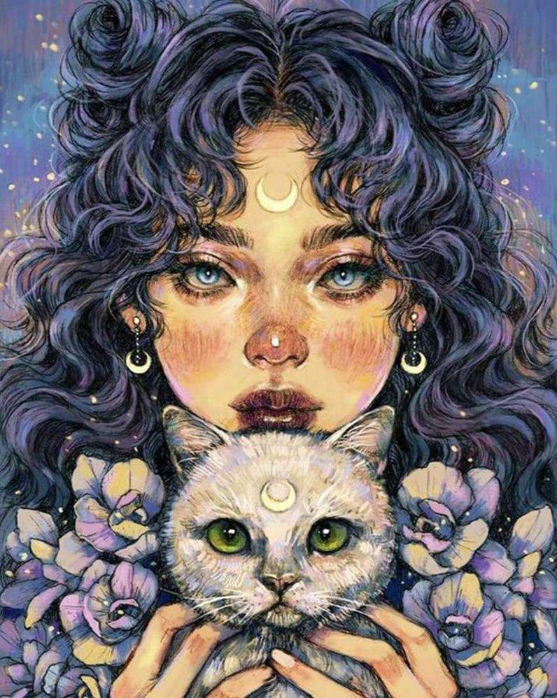 Katzenfee Diamond Painting Motiv