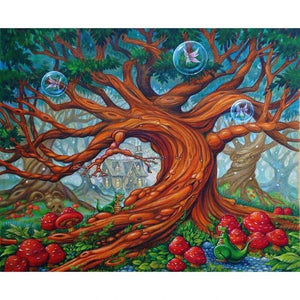 Zauberbaum Diamond Painting Fantasie Motiv