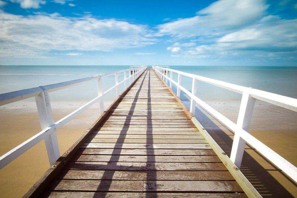 Pier am Meer Diamond Painting Motiv