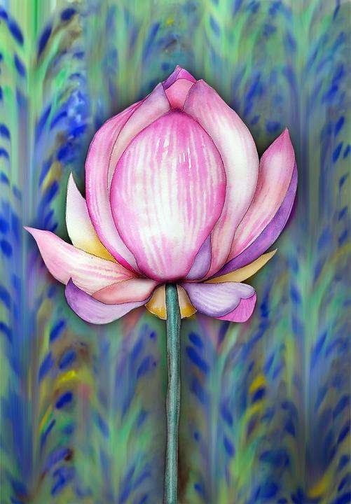Rosa Lilie Blumen Diamond Painting Motiv