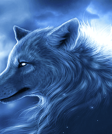 Geisterhafter Wolf Diamond Painting Motiv