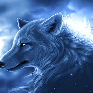 Geisterhafter Wolf Diamond Painting Motiv