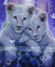 Zwei Löwenfreunde Diamond Painting