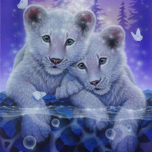 Zwei Löwenfreunde Diamond Painting