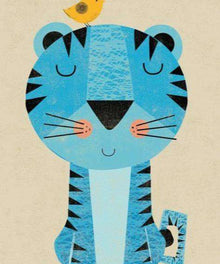 Blauer Tiger Diamond Painting Kinder Motiv