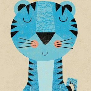 Blauer Tiger Diamond Painting Kinder Motiv