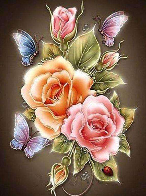 Blumen bunt Blumenmotiv Diamond Painting