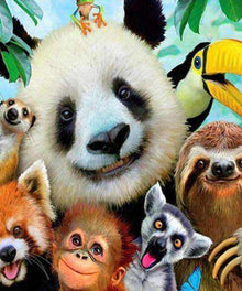 Tierparty Cartoonmotiv Diamond Painting