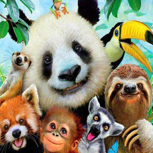 Tierparty Cartoonmotiv Diamond Painting