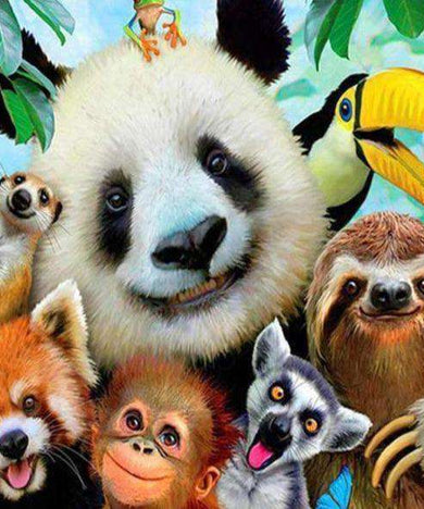 Tierparty Cartoonmotiv Diamond Painting