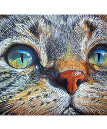 Katzenaugen Diamond Painting Nahaufnahme