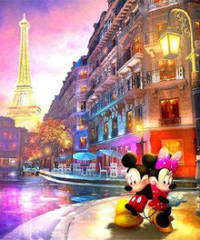 Micky und Minnie Maus Paris Diamond Painting