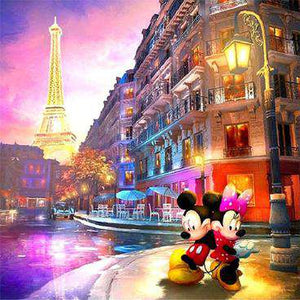 Micky und Minnie Maus Paris Diamond Painting