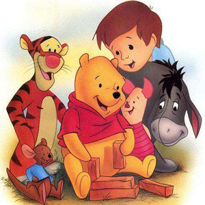 Gelber Cartoon-Bär - Diamond Painting Motiv